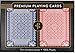 Blue & Red Premium Plastic Playing Cards, Set of 2, Poker Size Deck (Standard Index) by 