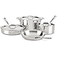 All-Clad D3 Stainless Cookware Set, Pots and Pans, Tri-Ply Stainless Steel, Professional Grade, 10-Piece