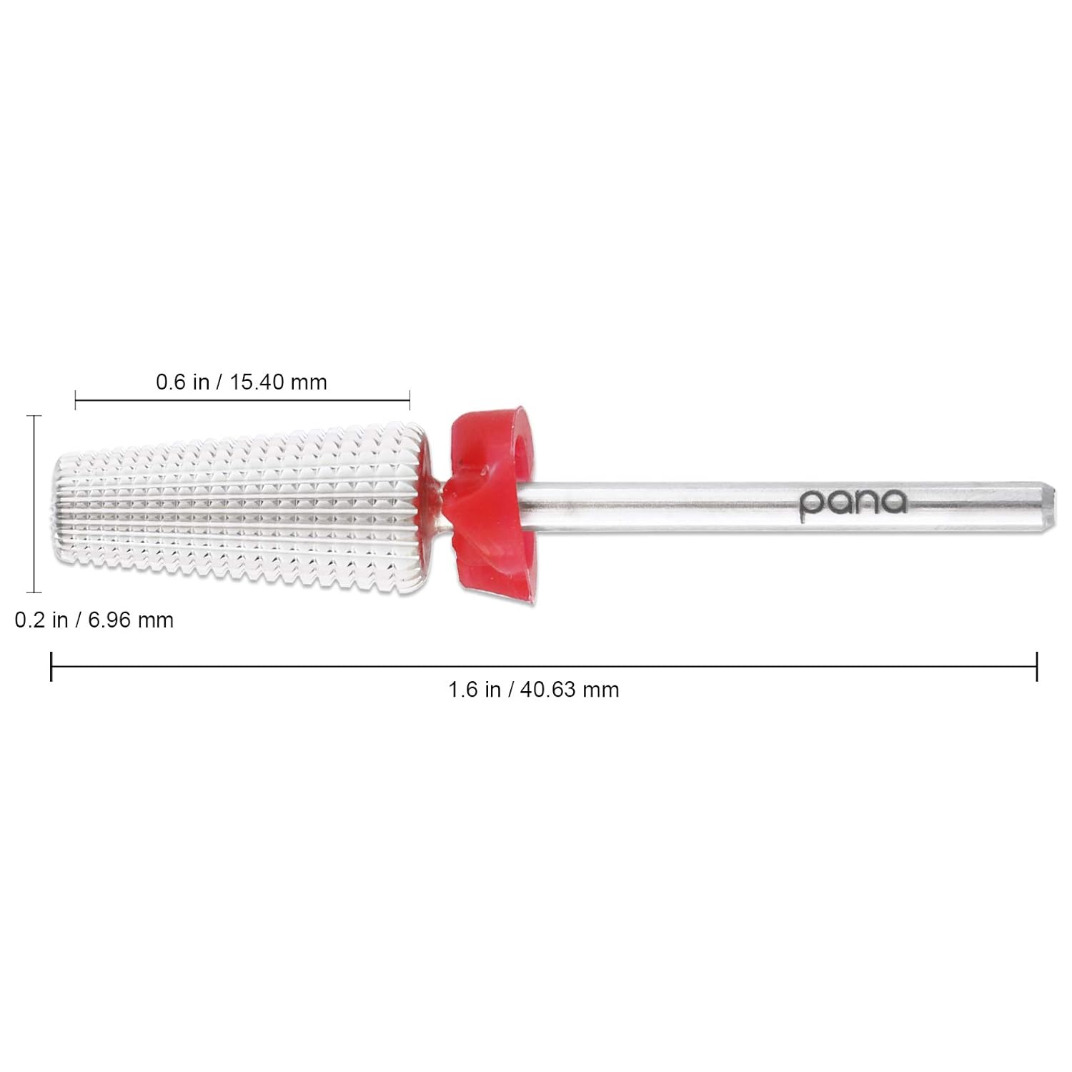 PANA Nail Carbide 5 in 1 Bit - Two Way Rotate use for Both Left and Right Handed - Fast remove Acrylic or Hard Gel - 3/32" Shank - Manicure, Nail Art, Drill Machine (Fine, Silver) : Beauty