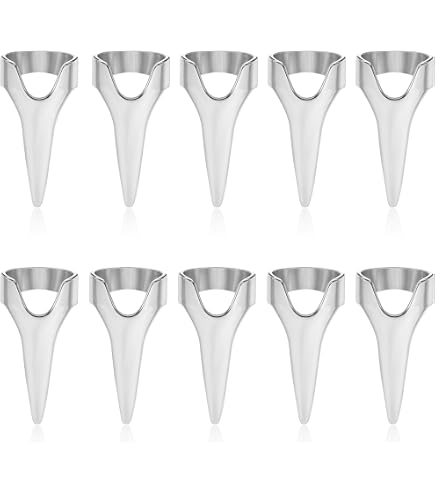 Hair Parting Finger Rings Tool For Braiding & Styling - Gold & Silver - 2 Pack