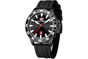 MF MINI FOCUS Men Watches Minimalist Sport Style Wrist Watches (Waterproof/Luminous/Calendar) Silicon Strap Fashion Cool Watch for Men