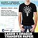 LASER TRANSFER PAPER FOR DARK FABRIC: NEENAH