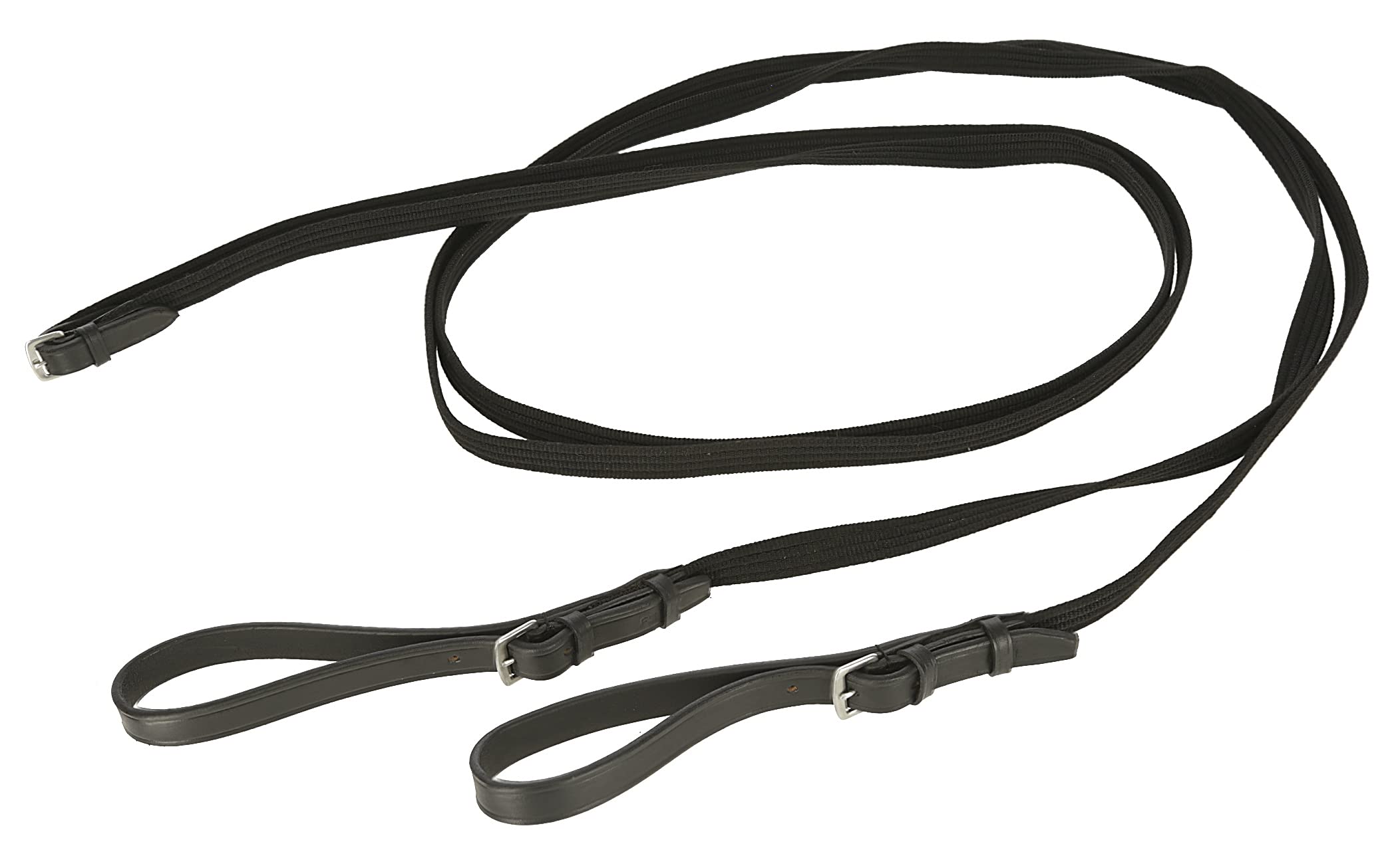 Kerbl 3211763 Strap Loops Black with Split Leather Loops