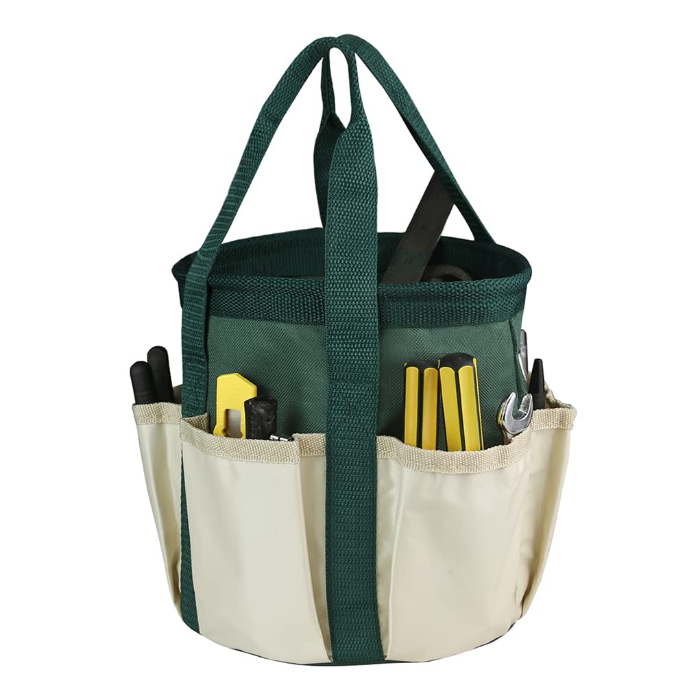 Garden Tool Bag,6 Pockets Gardening Storage Tote Bag, Heavy-duty Canvas Hand Tool Storage Tote Organizer for Indoor and Outdoor Gardening