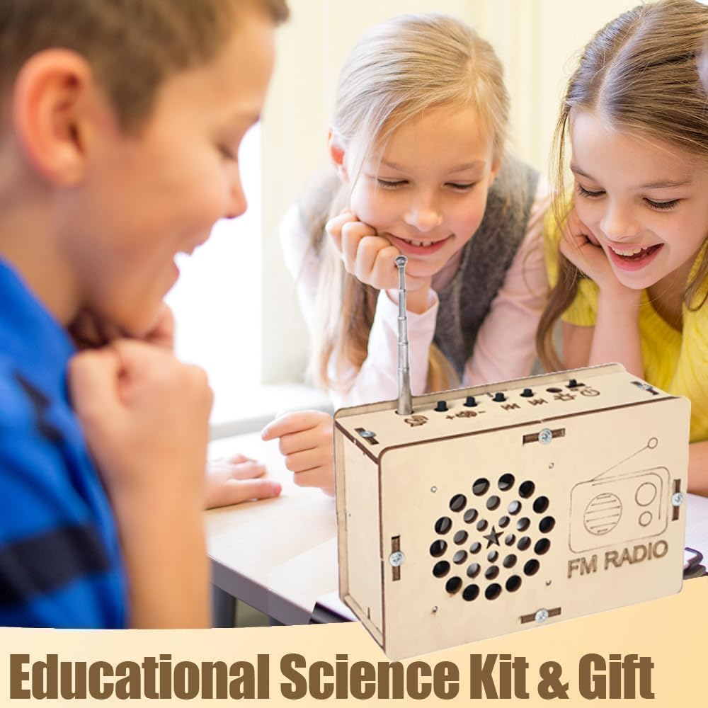 STEM Toys Science Kits DIY Radio Crafts Activities for Kids Age 5-7 6-8-10 9-12-14 11 13 15+ Year Old Boys Girls Birthday Back to School Gifts for Teens Building Engineering Electronics Projects