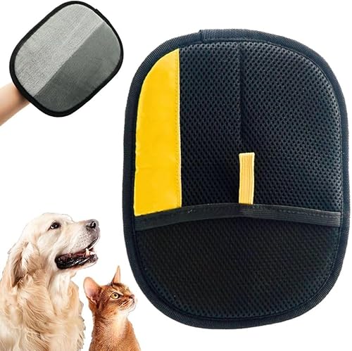 MYY Pet Hair Removal Glove, Electrostatic Pet Hair Removal Reusable Gloves for Cats & Dogs, Furniture, Couch, Carpet, Car Seat, Clothing and Bedding, Pet Grooming Tool Upgraded Version