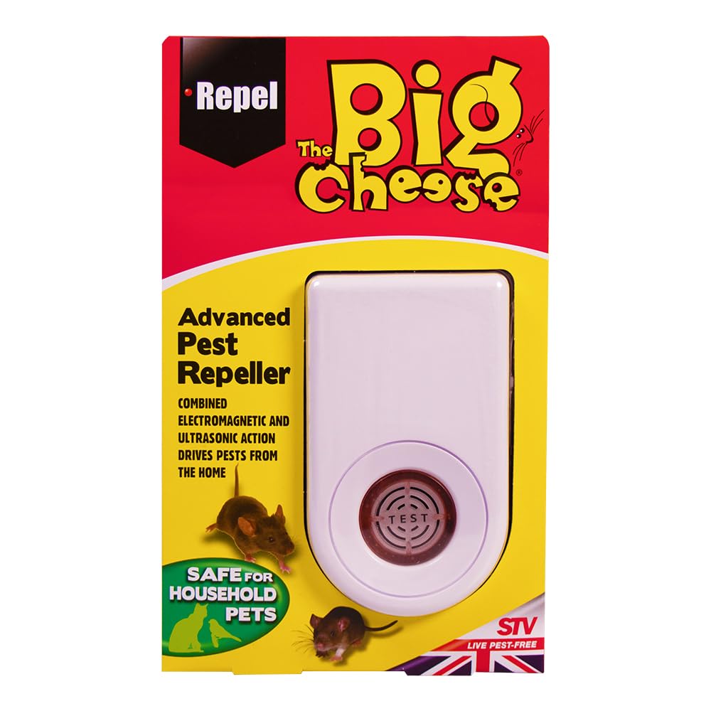 The Big Cheese Advanced Pest Repeller Plug-In, Humane, Ultrasonic and Electromagnetic Rodent Pest Deterrent for the Home, Safe for Use Around Cats and Dogs — image 1