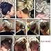 merrylight Ladies Hair Bun Chignon Hairpiece Scrunchie Hairpiece Scrunchie(Mixed Dark Grey&White-M33/60)