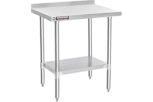 DuraSteel NSF Stainless Steel Table - 24 x 30 Inch Metal Work Table w/Undershelf - Commercial Kitchen, Restaurant, Garage, Laundry - Outdoor Stainless Steel Prep Tables Countertop Island Grill Small
