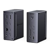UGREEN 13-in-1 Thunderbolt 4 Docking Station, Dual 4K@60Hz, 3xTBT4, 40Gbps | Signle 8K@30Hz, 180W Total Power, 96W Host Charging, 3xUSB A, 2xUSB-C, Gigabit Ethernet, SD/TF 3.0, 3.5mm Audio, Revodok Max