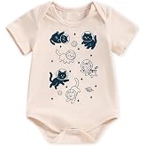 hrcfbk Newborn Infant Baby Boys Girls Bodysuit Short Sleeve Funny Letters Print Romper Reveal Pregnancy Announcement Clothes