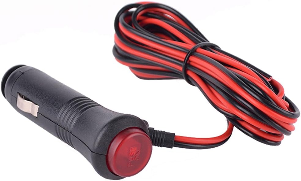 Carviya 5Pcs Car Motorbike/Motorcycle 12V-24V Cigarette Lighter Power Supply Adapter Plug Cable with Switch Button Built-in 10A Fuse (3 Meters) (5 Pack) - Image 3
