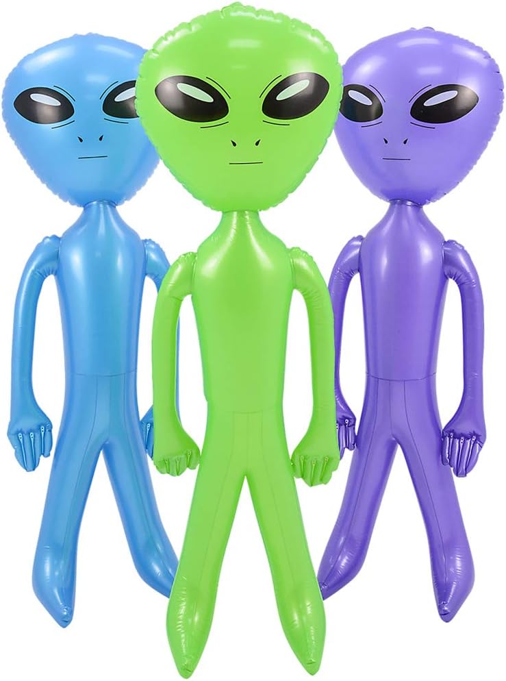 Amazon Com Rhode Island Novelty Inflatable 54 5 Inch Jumbo Alien Assorted Colors One Piece Per Order Toys Games