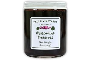 Paulk Vineyards Muscadine Preserves – Gourmet Fruit Preserves Made from 100% Muscadine Grapes, Great for Breakfast or Gifting, 8 oz Jar