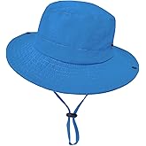 Outdoor Kids Sun Hat UPF 50+ Quick Dry Foldable Bucket Hat Lightweight Adjustable Fishing Safari Hat for Girls and Boys
