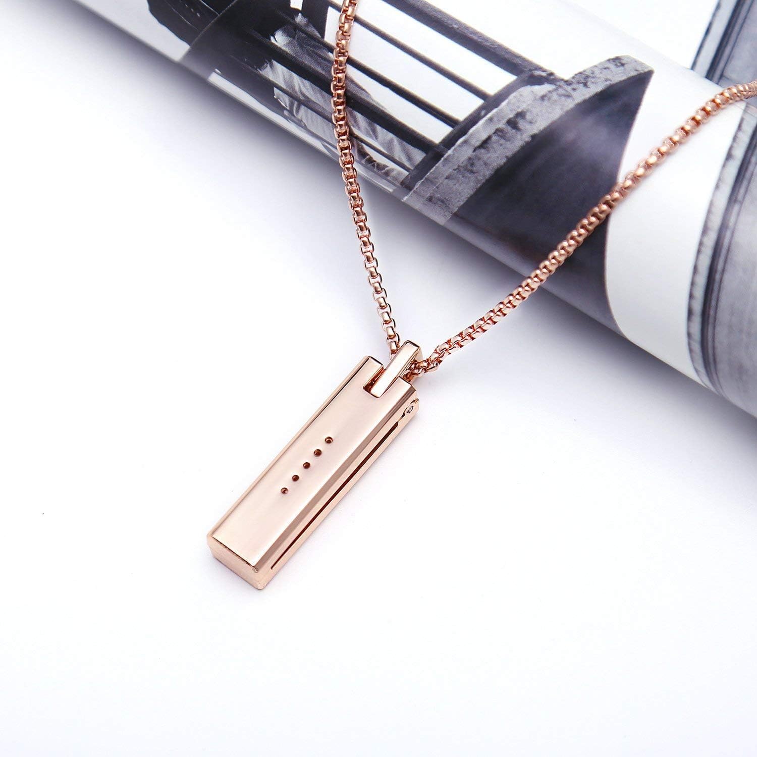 VEAQEE for Flex 2 Bands Jewely Necklace Stainless Steel Accessory Metal Pendant for Flex 2 Tracker