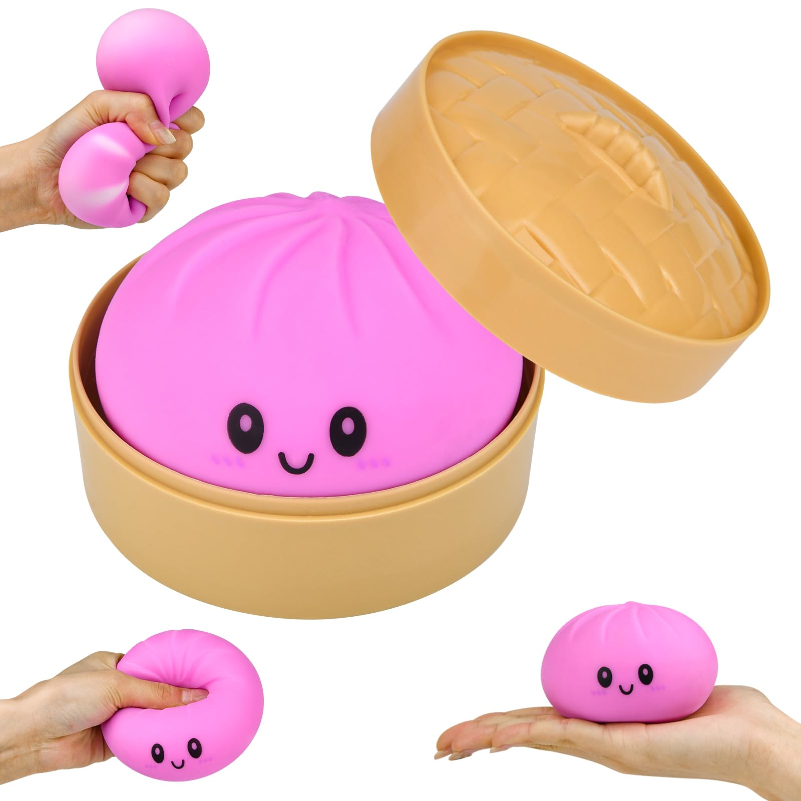 Dumpling Squishy Toys, Mystery Squishy Dumpling Toy, Dumplings Fidget Sensory Toys Anxiety Relief, Cute Squishies Dumplings Stress Balls for Adults Kids