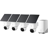 eufy Security SoloCam E42, 4-Cam Kit, 4K Solar Security Camera | AI Facial Recognition &amp; Motion Tracking, Strobe Light, Pan &amp; Tilt, Solar Powered, Built-in Local Storage (Up to 16TB)
