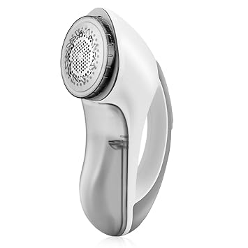 NEARPOW Fusselentferner, Tragbarer batteriebetriebener Stoffrasierer Bubble Fuzz Fluff Remover mit sechs Klingen, für Pullove