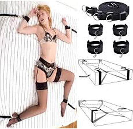 Amazon Com Rricoco New Under The Bed Bondage Kit Bed Straps Kit Pleasure Toys For Couple Sports Outdoors