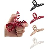 MOLANS Cloud Hair Claw Clips for Women, 4PCS Large Silicone Cozy Hair Clips, Flexible and Unsnappable Jaw Hair Clip, Strong Hold Non-slip for Women Thick or Fine Hair, Lightweight Hair Clamps