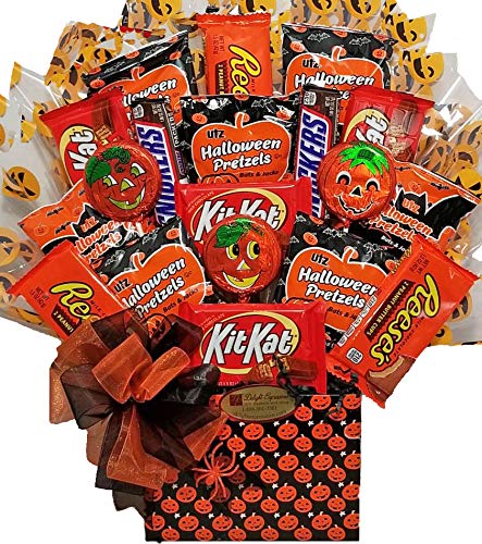Delight Expressions Happy Haunting Halloween Gift Box-Chocolate and Candy Bouquet-Halloween Gift Basket