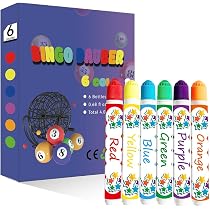 Crtiin 96 Pcs Tampons de Bingo en Vrac en 12 Couleurs, 0,5 Oz, Ensemble de Couleurs Assorties de Marqueurs de Bingo, Fournitures de Bingo Marqueurs à Points Peinture à Points Artisanat Idéal
