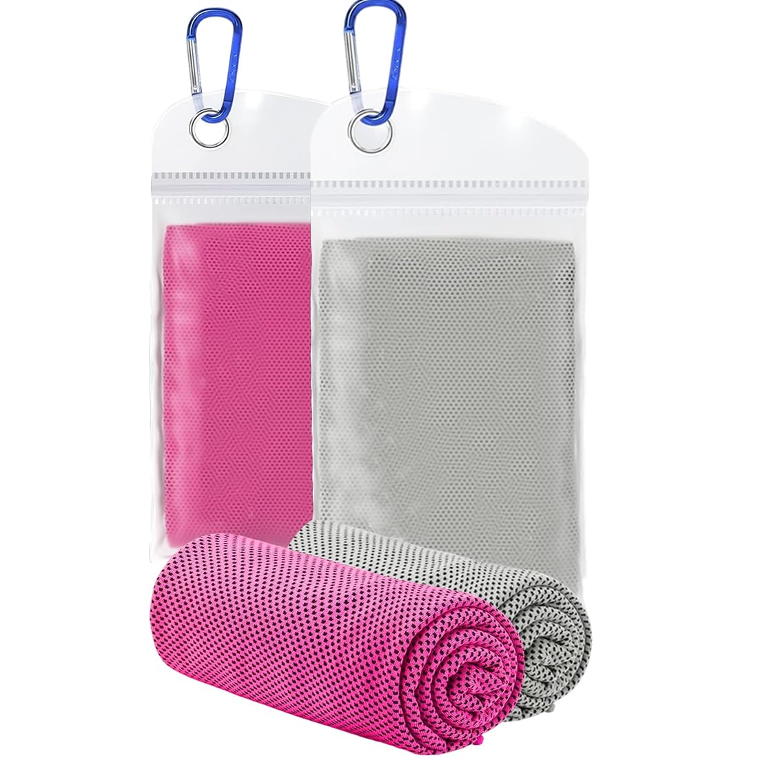 Cooling Towel for Men and Women, 2 Pack - Soft Breathable Chilly Towels for Neck, Yoga, Golf, Gym, Camping, Running, Sports - Ice Towel Small Size Suitable