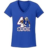 James Cook 4 Buffalo TD Ladies V-Neck Shirt T-Shirt