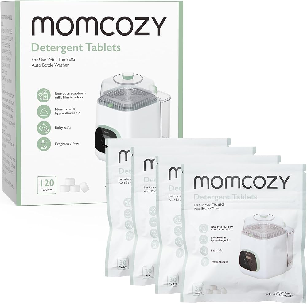 Momcozy Official Detergent Tablets for Momcozy Bottle Washers, 120 Tablets | Official Tablets for Momcozy DeepClean & KleanPa