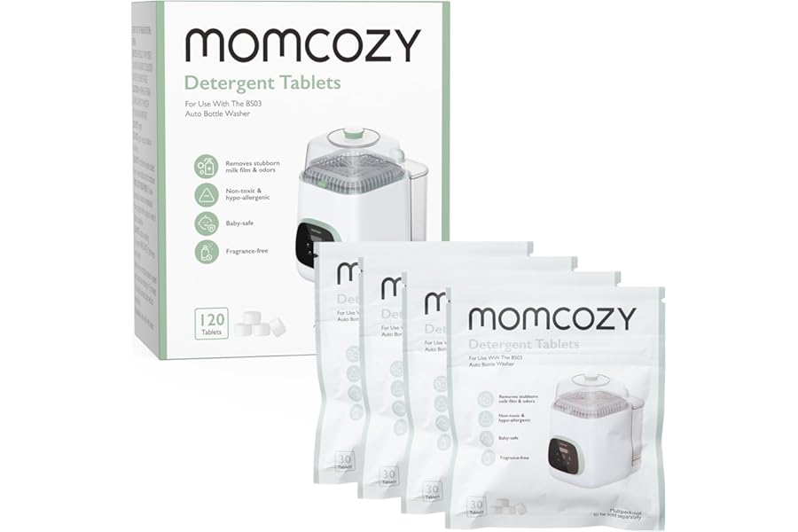 Momcozy Official Washing Block for Momcozy KleanPal Pro Baby Bottle Washer, 120 Detergent Tablets
