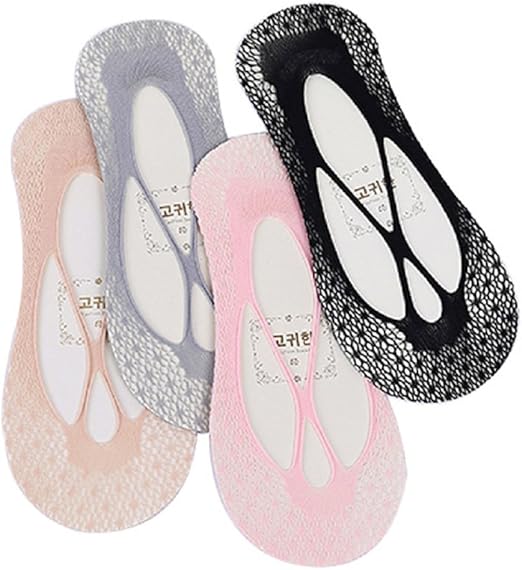 Amazon ヤング Young ソックス レディース フットカバー 脱げない 滑り止め 4セット 冷感 履き心地よく 伸縮性 薄手 爽やか 夏 パンプス 靴下 浅履き カバーソックス くるぶし ショートストッキング フットカバー パンプスソックス 通販