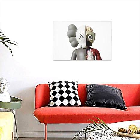 Amazon Kaws 2 アートパネル おしゃれ フレームレス 装飾画 キャンバス絵画 ポスター 現代 アートボード 壁掛け 部屋 玄関 装飾 壁絵 ソファの背景絵画 30 45cm ウォールステッカー オンライン通販