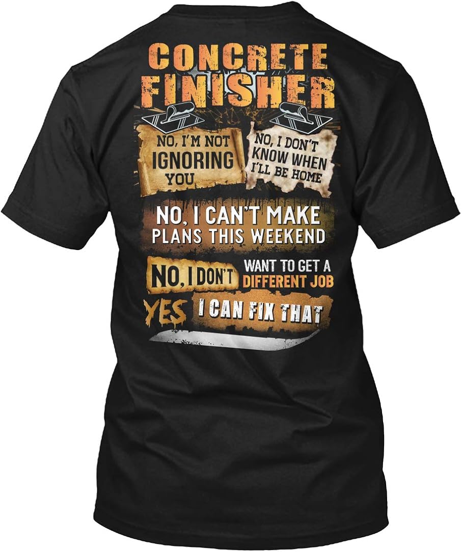 Concrete Finisher Tshirt Concrete Finisher I Can Fix It