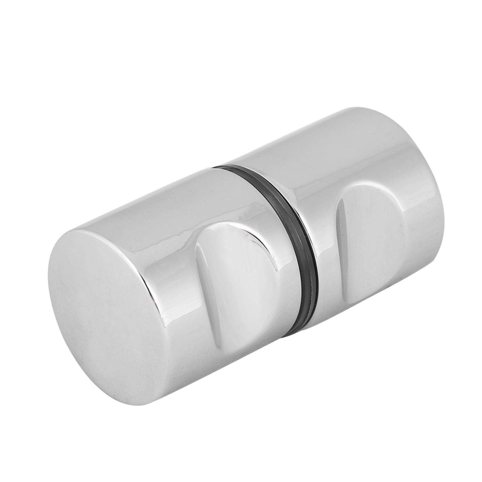 Aigid Shower Door Knob, Aluminum Alloy Chrome-Plated Pull Handle Knob for Home Bathroom Shower Glass Door Hardware(#3)