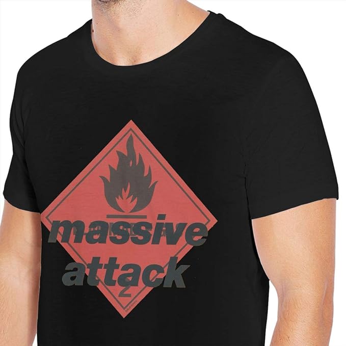 Amazon Com Kolodziejkimm Men S Massive Attack Blue Lines T Shirt Round Neck Short Sleeve Tshirts Black Clothing