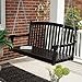 Coral Coast Coral Coast Pleasant Bay Curved Back Painted Porch Swing, Black, Painted Wood, 4 ft.