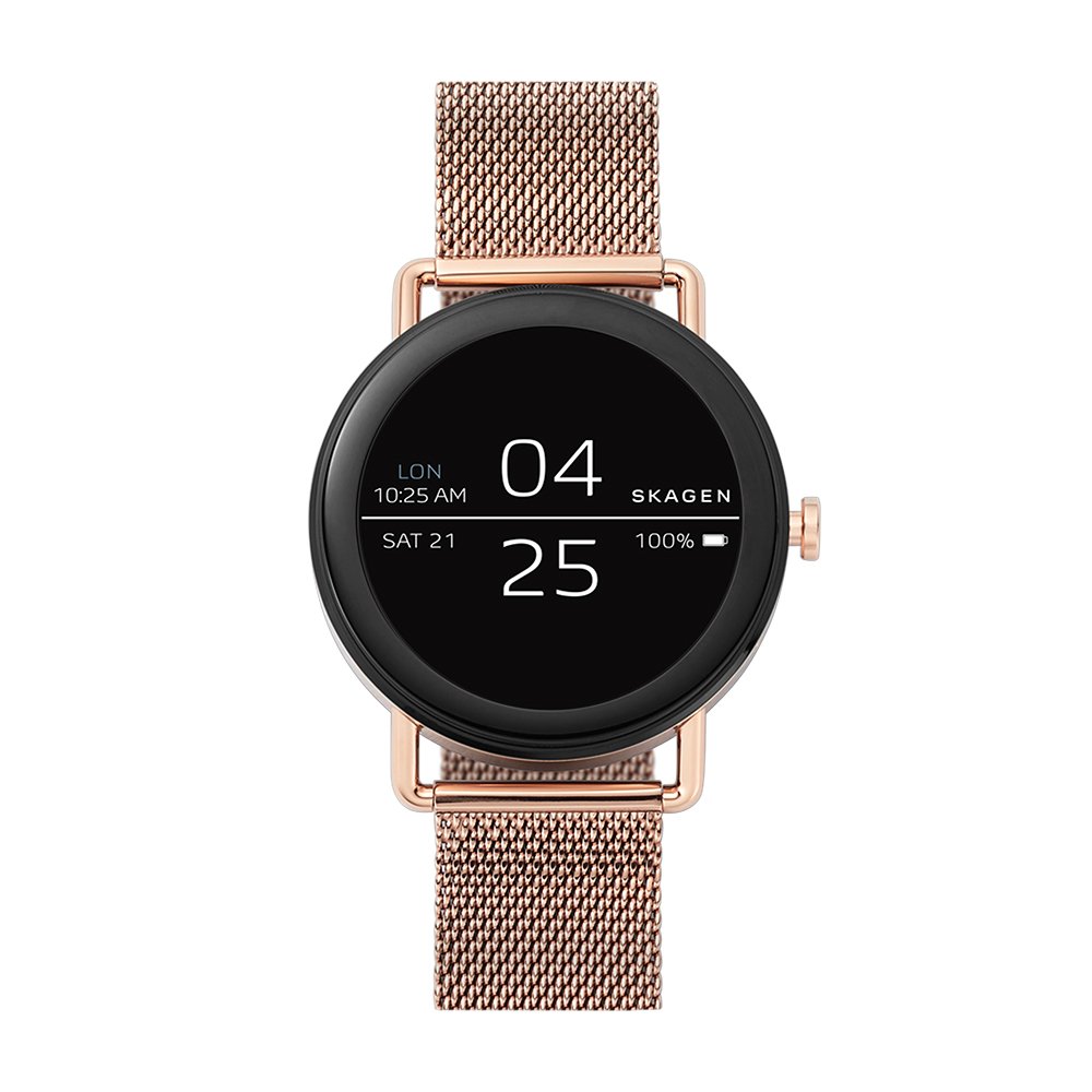 Skagen Falster Stainless Steel Mesh Smartwatch Color Rose Gold