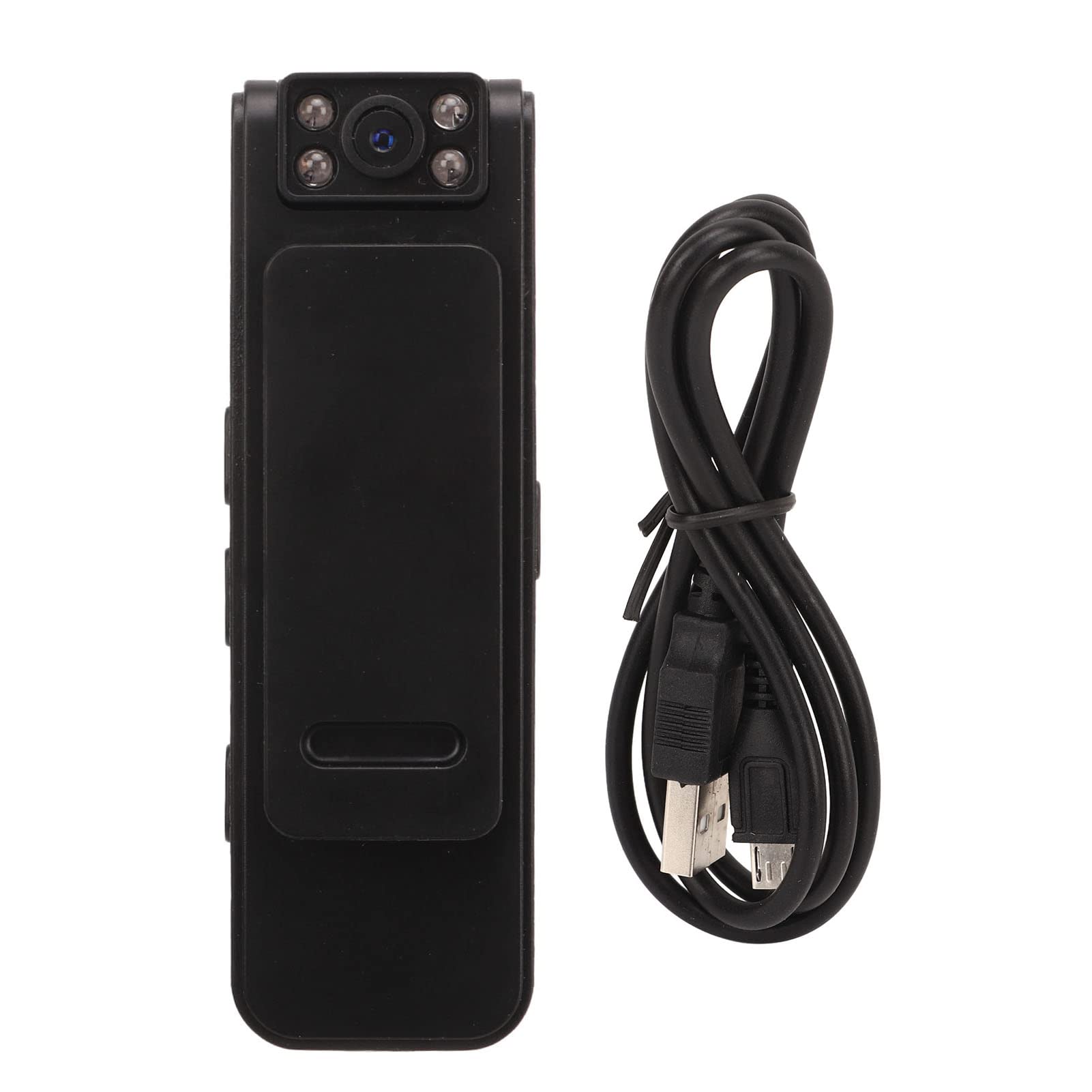 Mini Body Camera, 1080P HD Wearable Video Recorder 90 Degree Rotation Lens Portable Back Clip Magnetic Absorption Bodycam for Law Enforcement Meeting