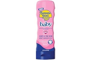 Banana Boat Baby Sunscreen SPF 50, 6Fl Oz | SPF 50 Sunscreen for Babies and Toddlers, Beach Essentials, Baby Sunblock, 6Fl Oz