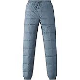 Gihuo Snow Pants Womens Winter Windproof Down Pants Warm Outdoor Ski Pants Padded Loose Ultralight Warm Trousers