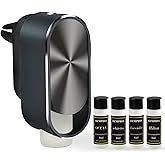 HZMPDSY Smart Car Air Freshener Diffuser - 3 Adjustable Modes Automatic Car Diffuser for Essential Oils with 4PCS Essential Oil Refills Long-Lasting Scent