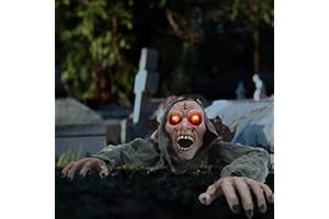 KiLiKuaLa Halloween Light-Up Animated Zombie Groundbreaker with Creepy Sound for Halloween Outdoor,Lawn,Yard,Garden,Patio Decorations