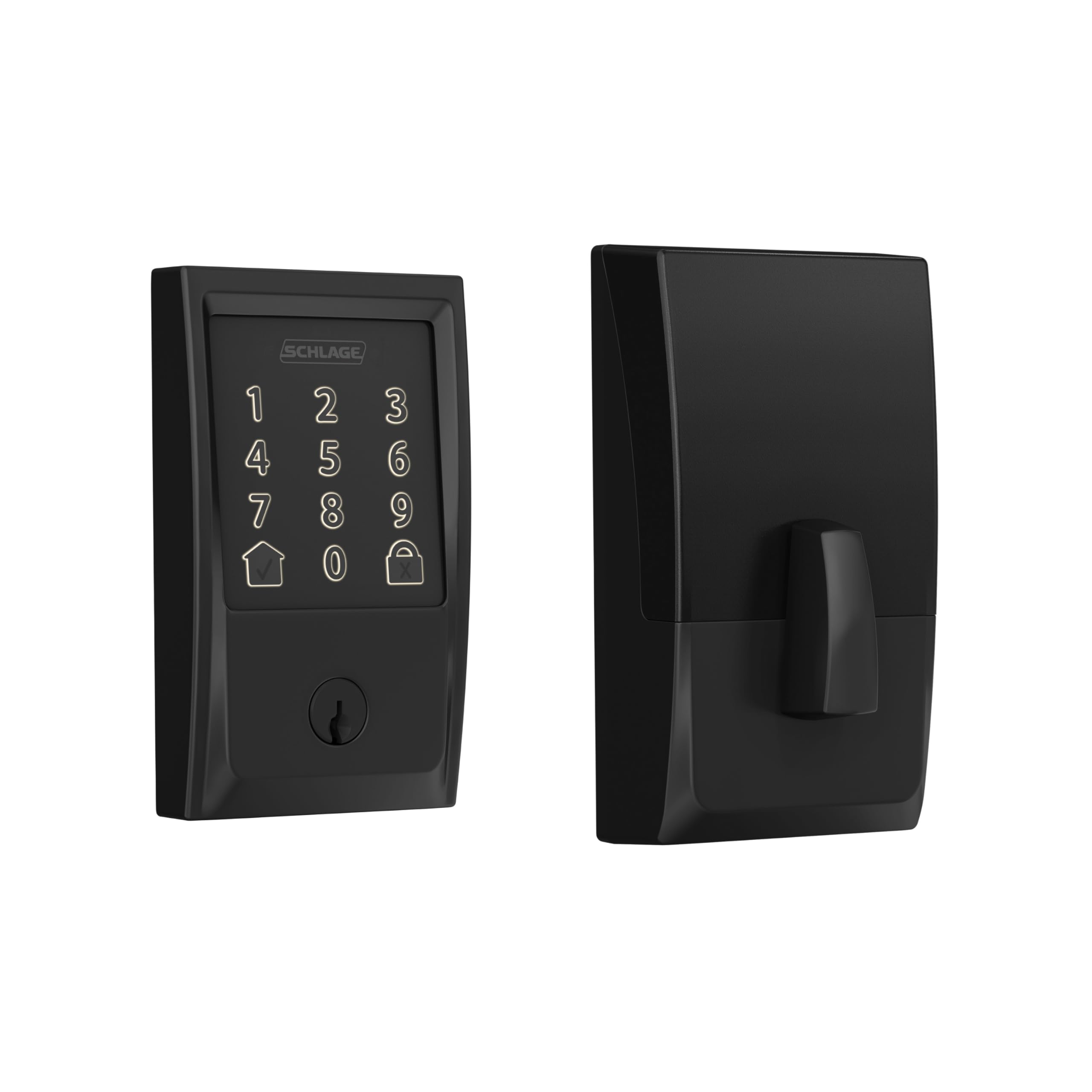 Photo 1 of Schlage Encode Smart WiFi Deadbolt Lock for Front Door - Keyless Entry with App or Touchscreen - Works with Alexa, Hey Google, & Airbnb - Create Codes for Guests - Matte Black