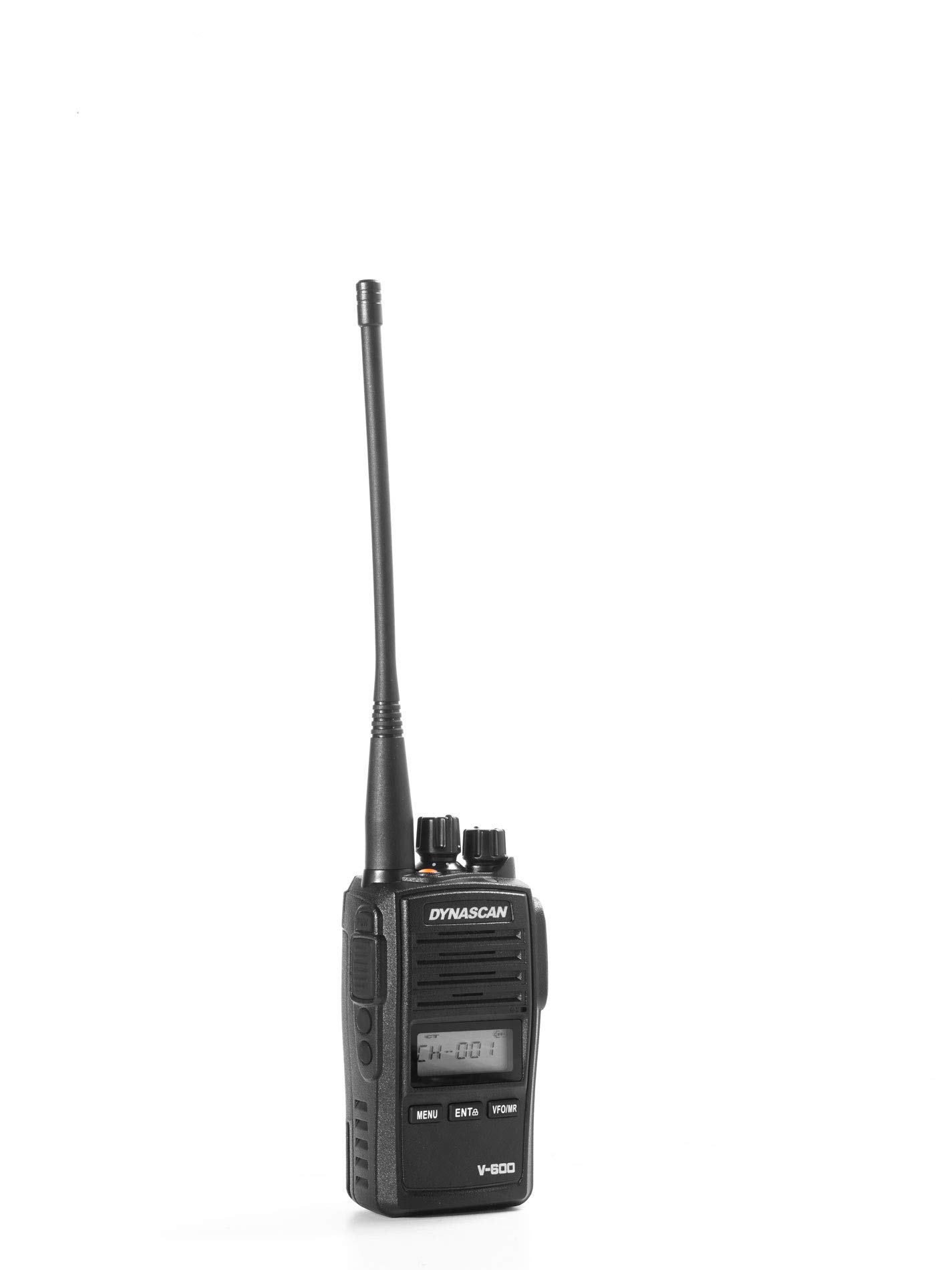 DynaScan V-600 Professional Commercial VHF Transceiver (136-174 MHz, 256 Channels, IP67 Waterproof) Black