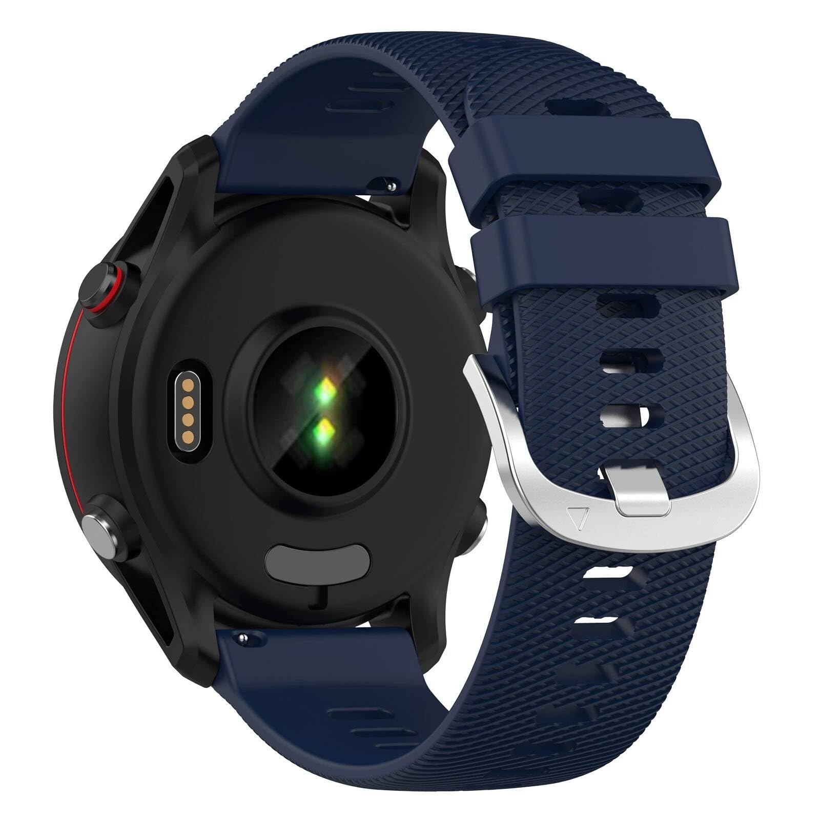 for Garmin Forerunner 255 Strap, 265 Strap, Venu 2/Venu 3/Vivoactive 4 45mm, 22mm Width Adjustable Soft Silicone Quick Release Band for 255/265 Music,Legacy Hero (Deep blue)