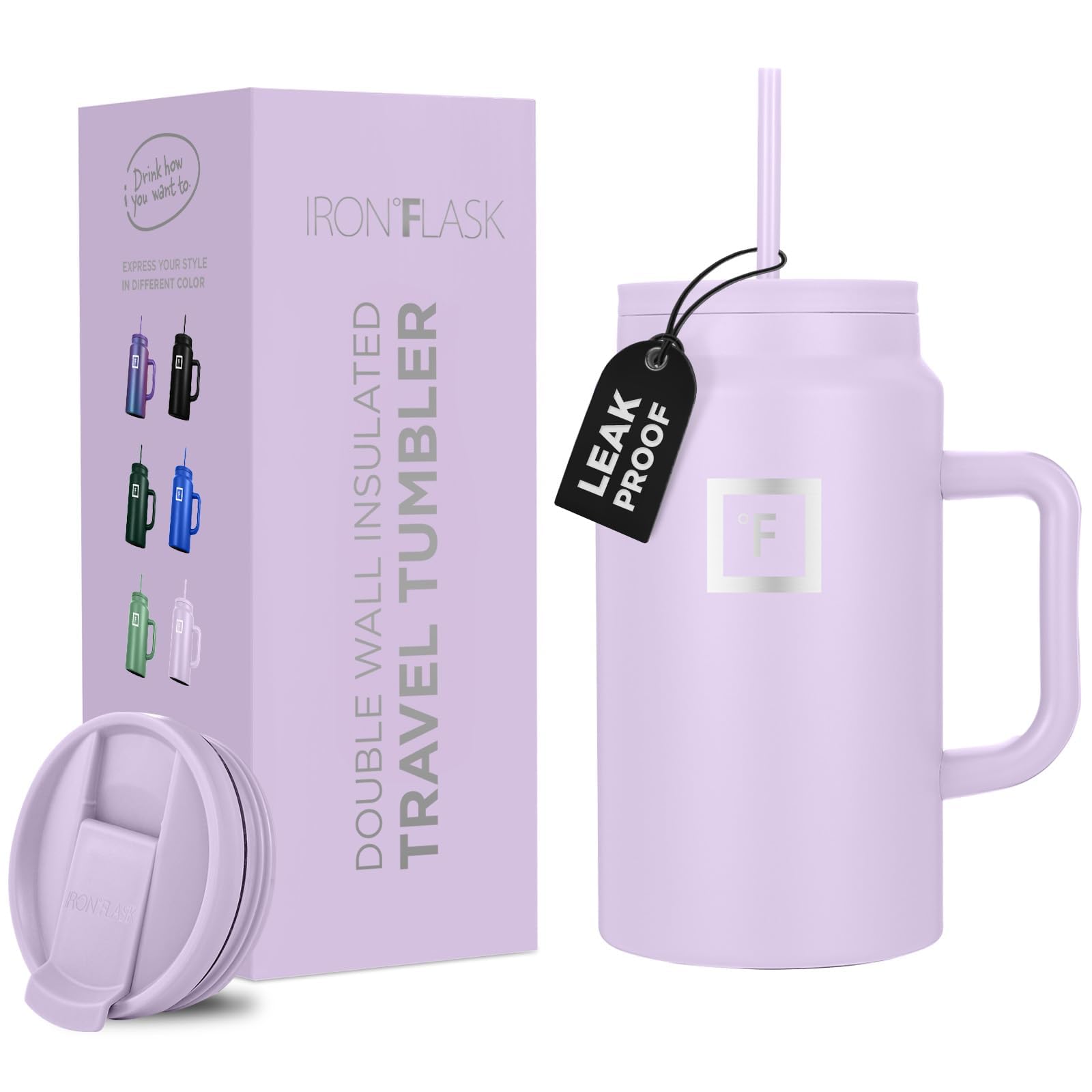 IRON °FLASK Co-Pilot Insulated Mug w/Straw & Flip