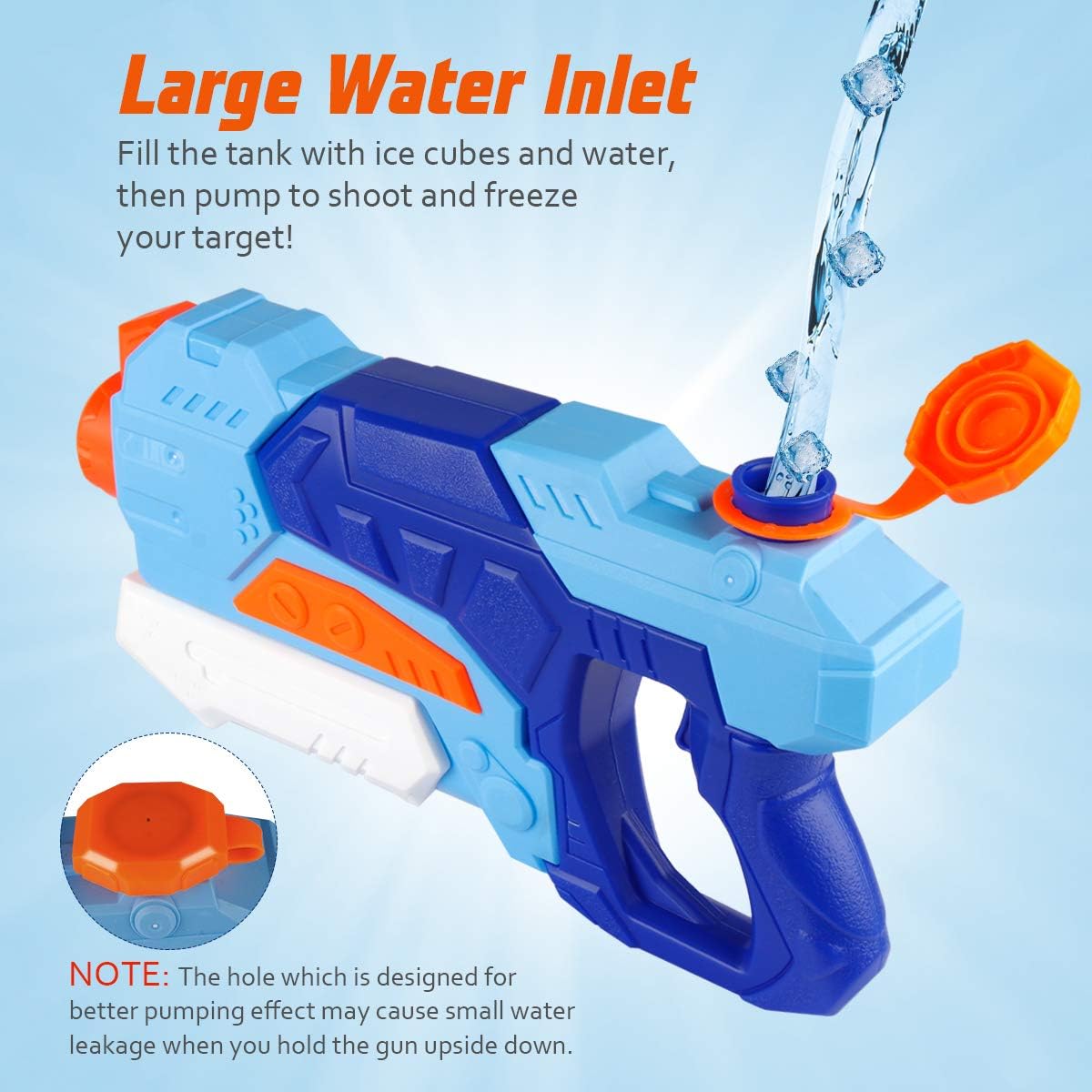D-FantiX Water Guns 2 Pack, Super Water Blaster Soaker Squirt Guns 550CC Long Range Summer Swimming Pool Beach Party Favors Water Outdoor Toy for Kids Adults Boy Girl: Toys & Games
