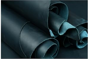 ANT MAKERS leather sheets,Leather for Crafts Tooling Leather Square 2.0mm Thick Finished Full Grain Cow Hide Leather Crafts Tooling Sewing Hobby Leather Veg tan Leather leather sheet (Blue,12x24in)