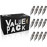EZ 50Pcs Tattoo Mixed Cartridge Needles #12 Standard Round Shader Assorted 3RS 5RS 7RS 9RS 11RS for Rotary Tattoo Machine Supply